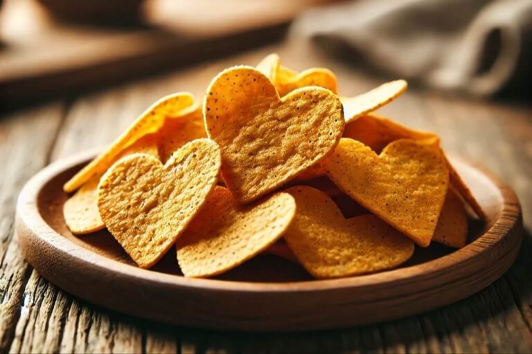 Doritos Caseiro de Massa de Pastel com Formato de Coração.
